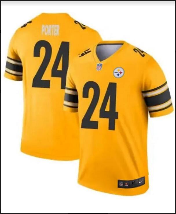 Men Pittsburgh Steelers #24 PORTER yellow 2024 Nike NFL jersey